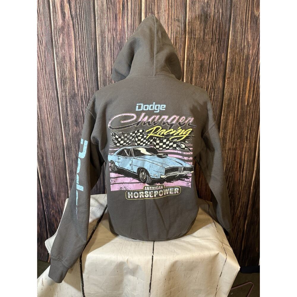 Dodge Charger Hoodie Mens Medium Racing American Horsepower Muscle Licensed - Picture 3 of 10